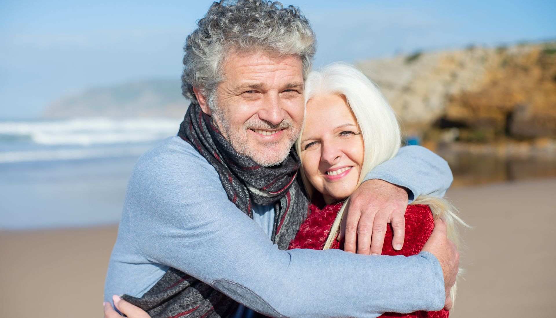 Happy senior couple outdoors