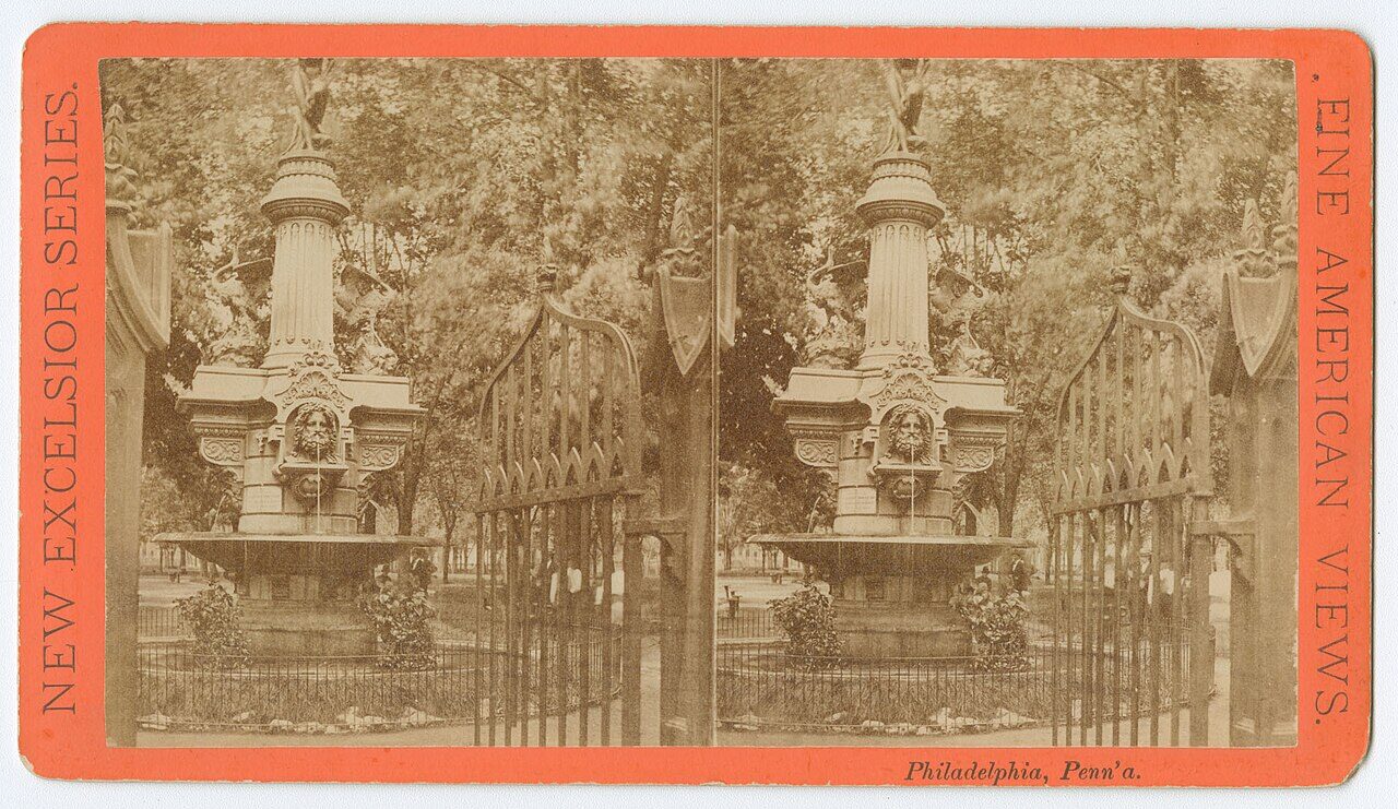 Rittenhouse Square fountain in Center City Philadelphia